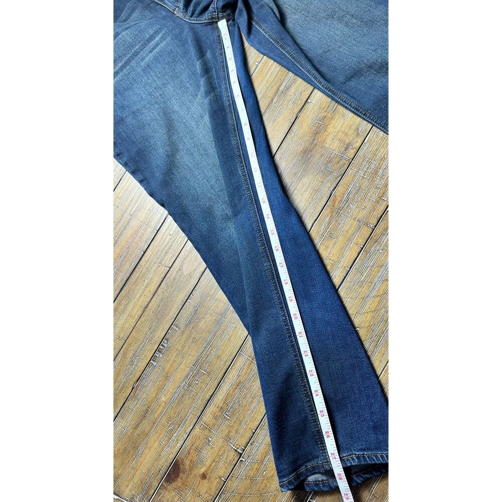 Vintage America Weekend Crop Jeans Women's 14 Blue Stretch Denim Straight - Picture 4 of 5